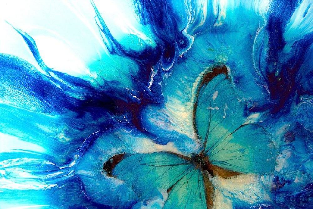 Abstract butterfly. Dreaming Butterfly Vibrant. Art Print. Antuanlle 3 Seascape. Limited Edition Print