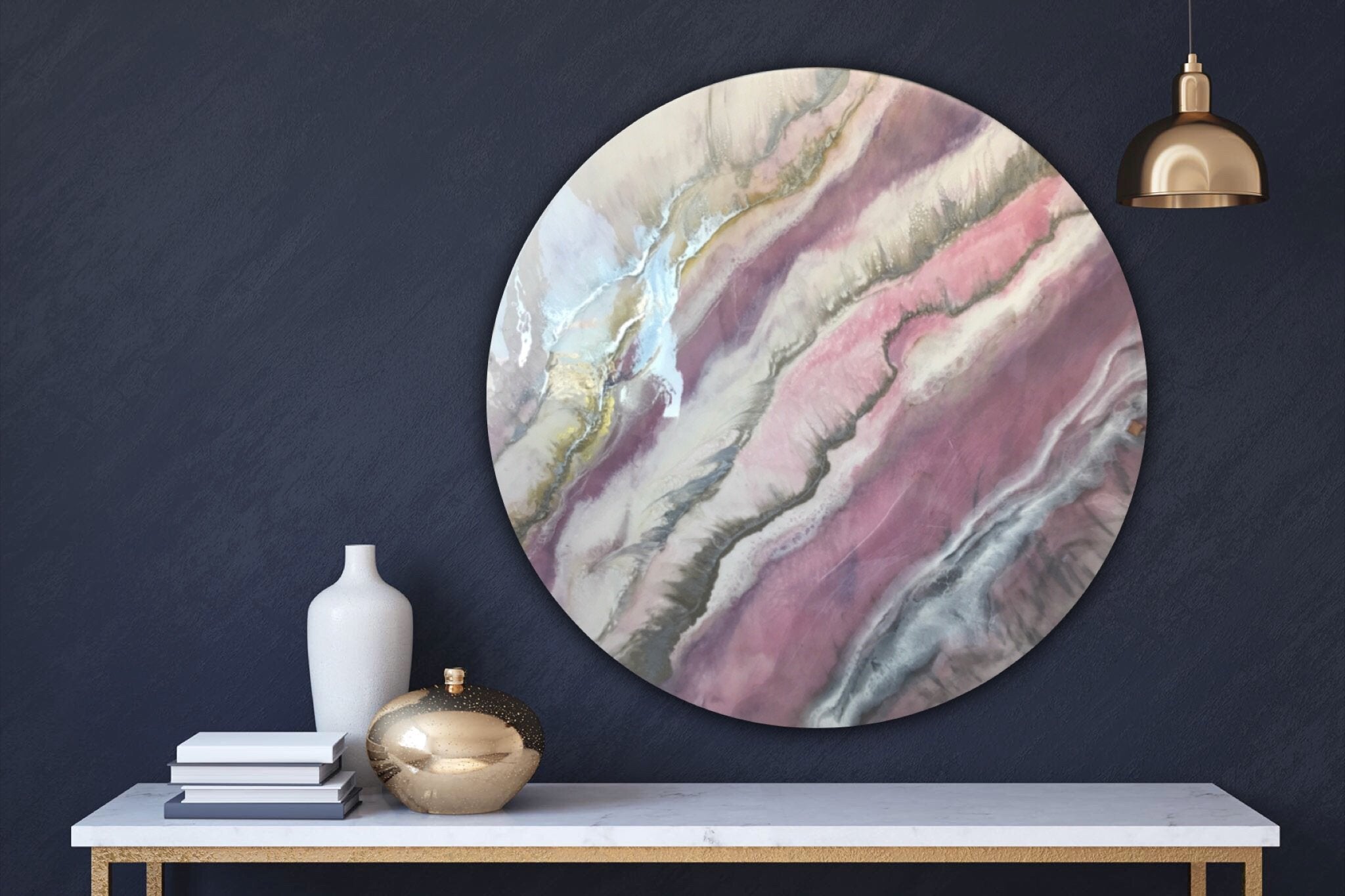 Blush Sands. Round Artwork