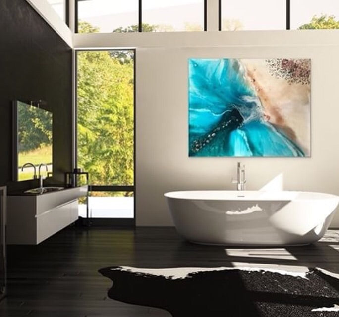 Abstract Ocean. Rise Above Coastal. Art Print. Antuanelle 3 Seascape. Limited Edition Print