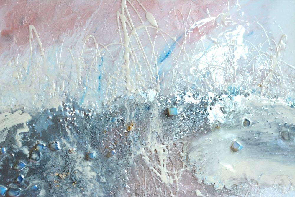 Abstract Pastel. Pink and silver. Angelic Dreams. Art Print. Antuanelle 3 Dreams | Limited Edition Print