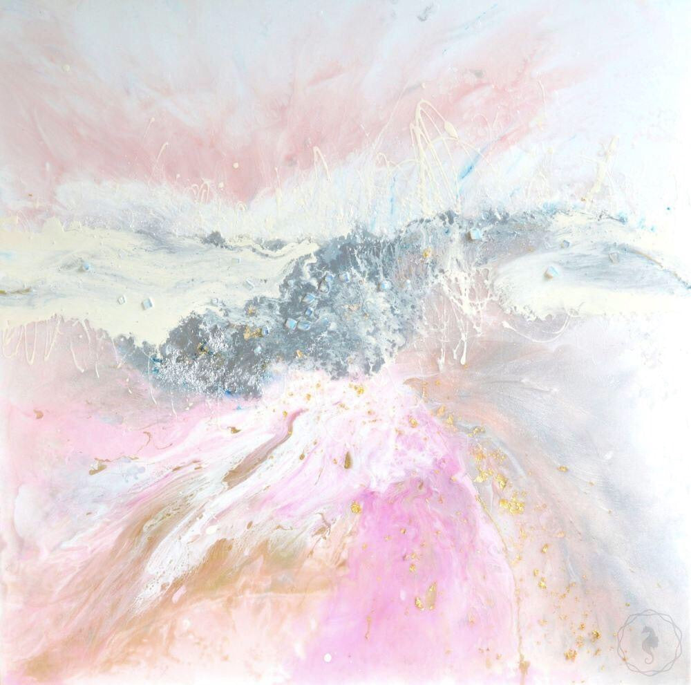 Abstract Pastel. Pink and silver. Angelic Dreams. Art Print. Antuanelle 2 Dreams | Limited Edition Print