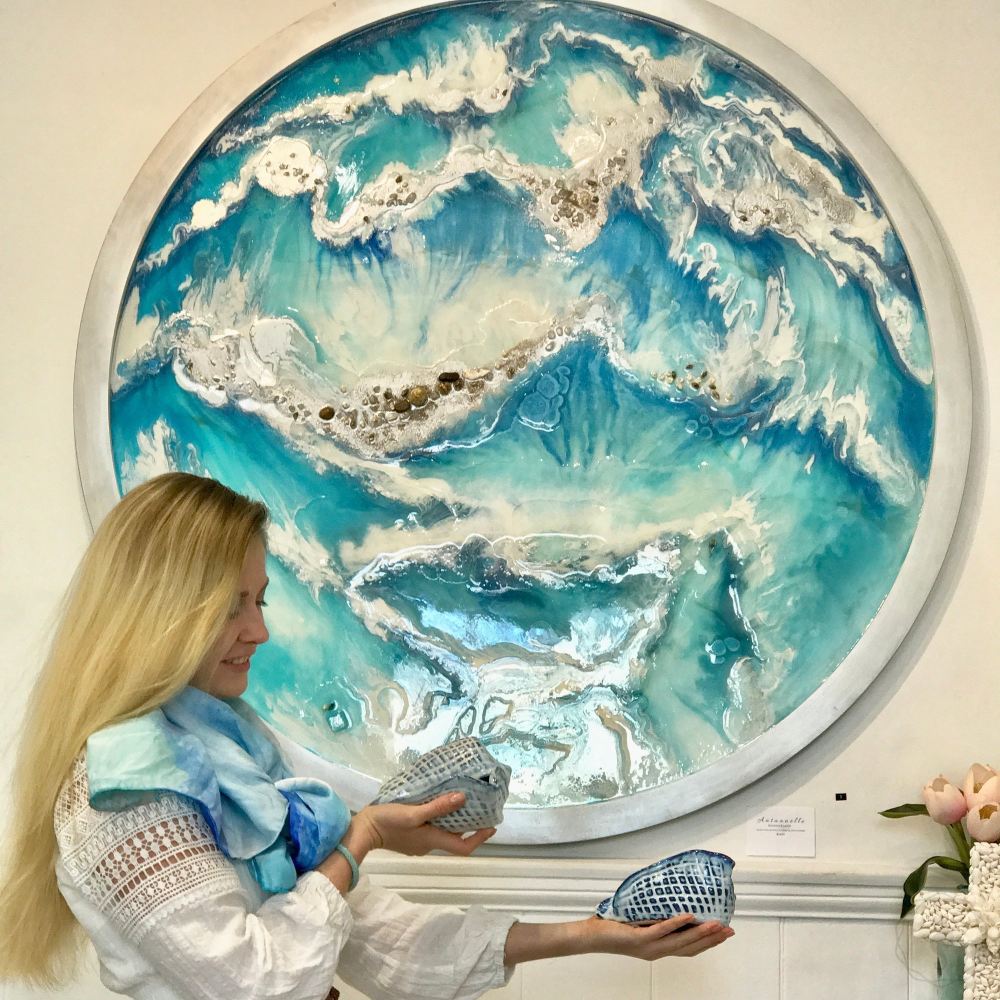 Coastal Resin Artwork | ANTUANELLE | Wonderland 1. Original Abstract Wave