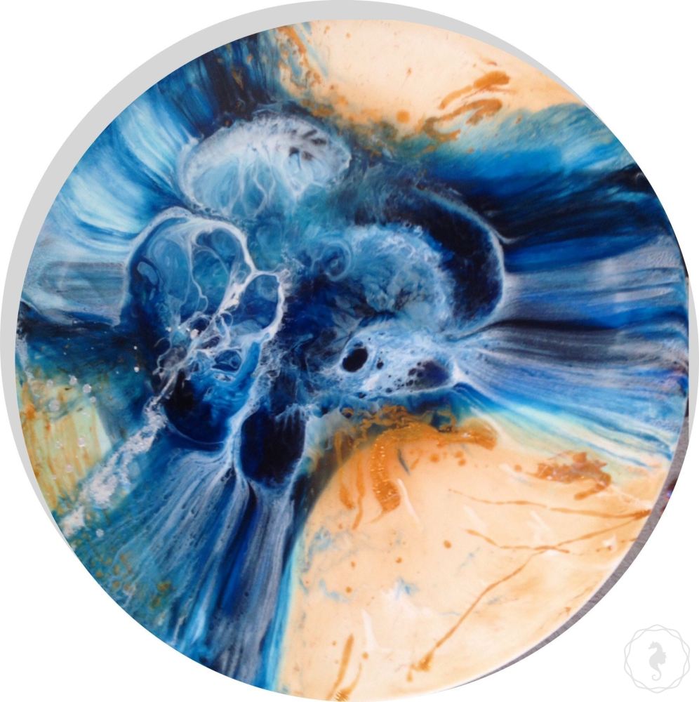 Coastal Resin Artwork | ANTUANELLE | Tu Sei 1 Focus Original Abstract Beach