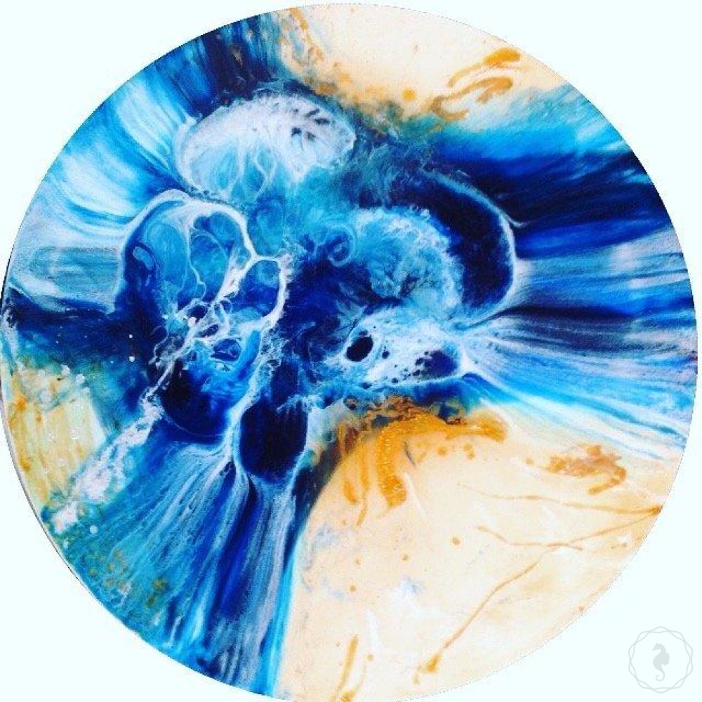 Coastal Resin Artwork | ANTUANELLE | Tu Sei 2 Focus Original Abstract Beach