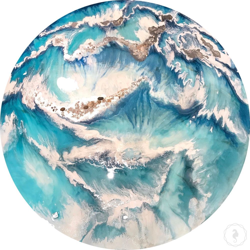 Coastal Resin Artwork | ANTUANELLE | Wonderland 2. Original Abstract Wave