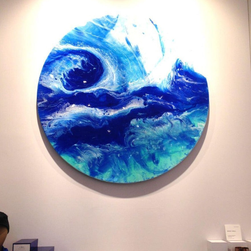 Deep Blue artwork. Abstract wave. Manly Beach. Antuanelle 3 Wave. Original Artwork