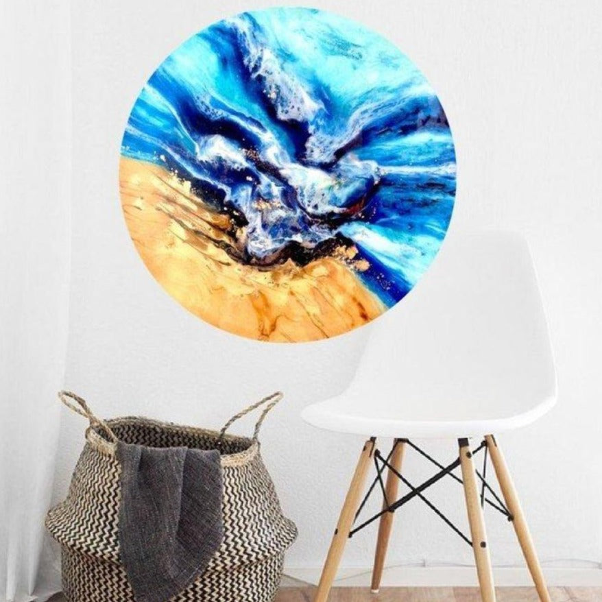 Original Artwork. Abstract shoreline. Mosman wave. Antuanelle 1 Beach. Artwork