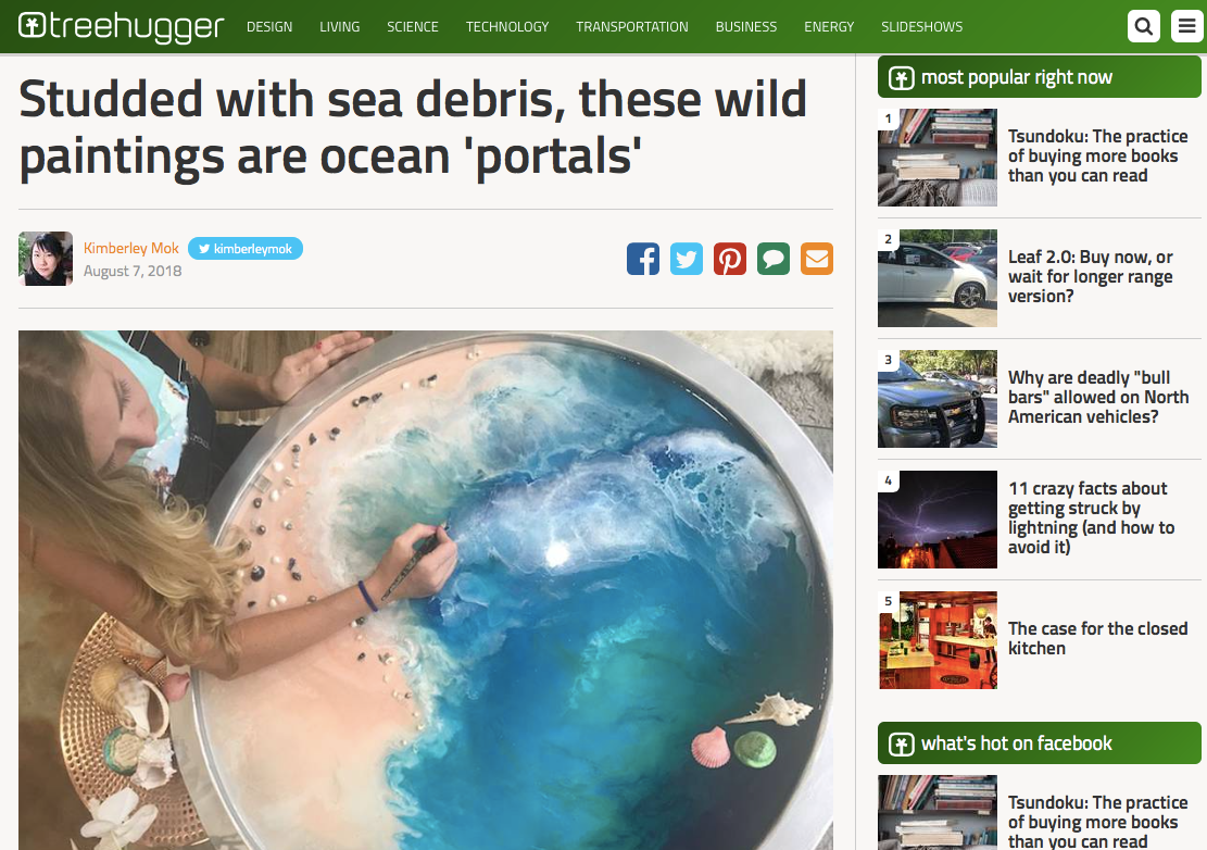 Treehugger - Studded Sea debris these wild paintings are ocean portals