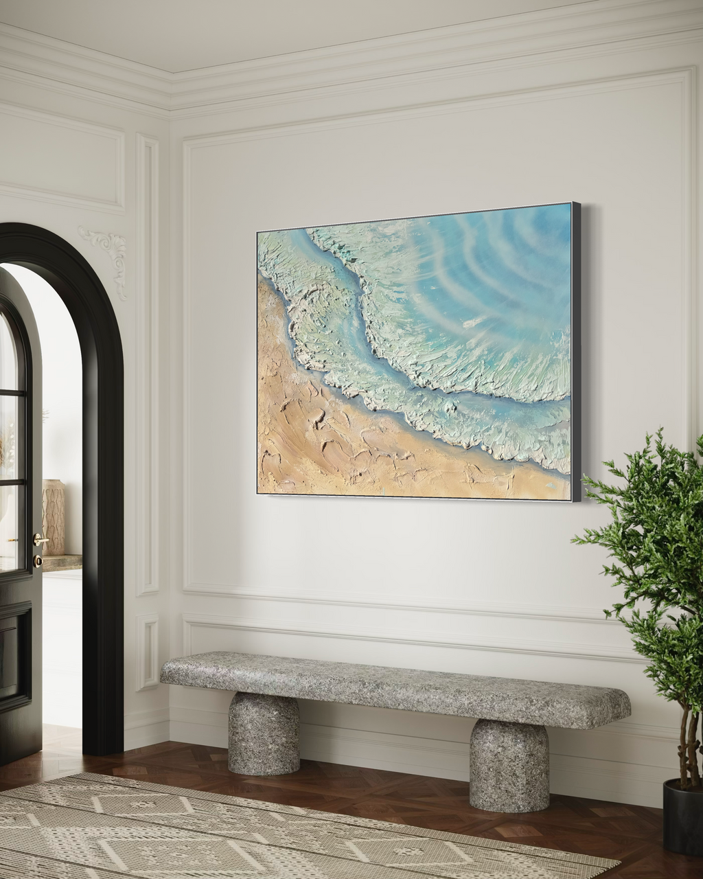 Whitsundays Whitewash - Original Textured Artwork 90x120cm