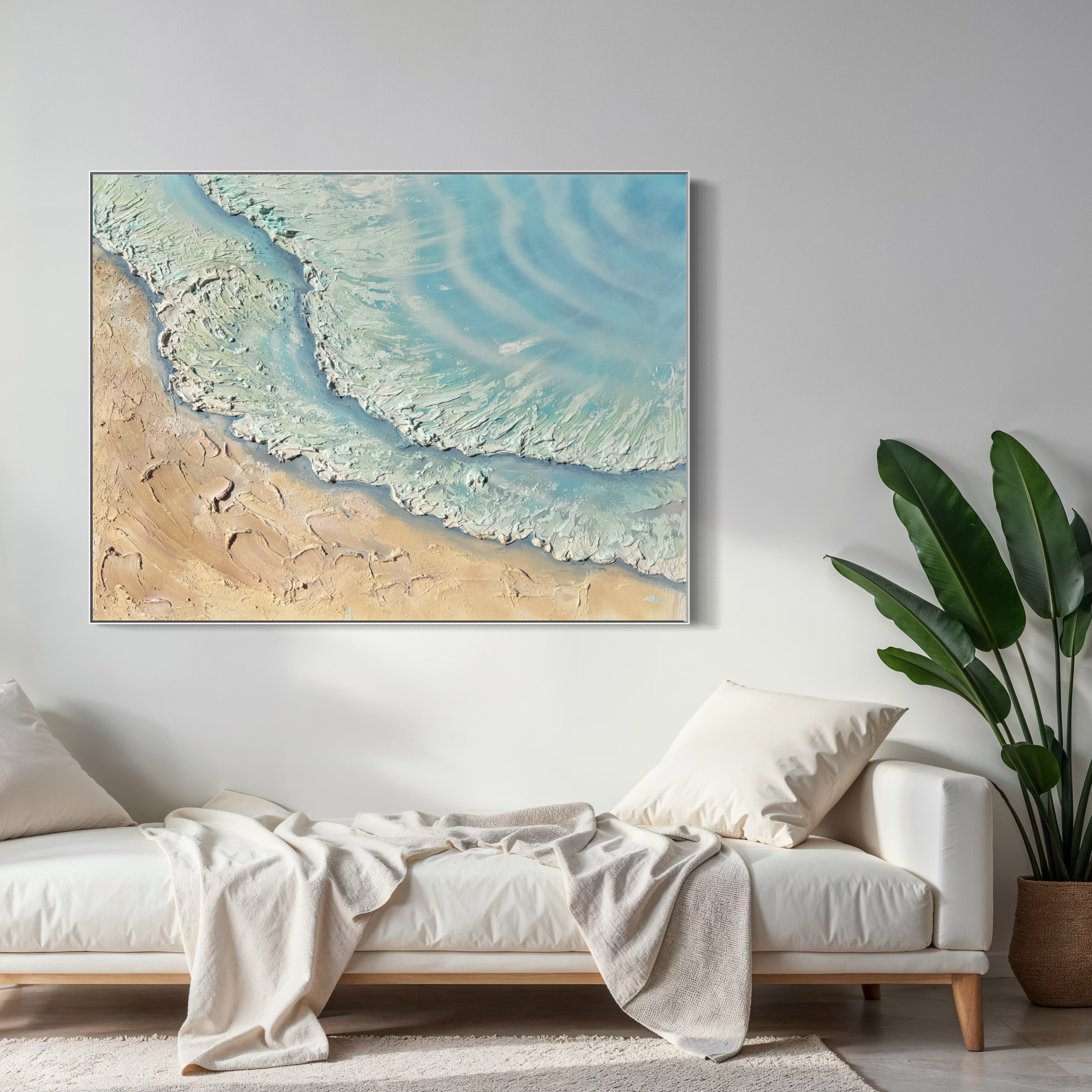Whitsundays Whitewash - Original Textured Artwork 90x120cm