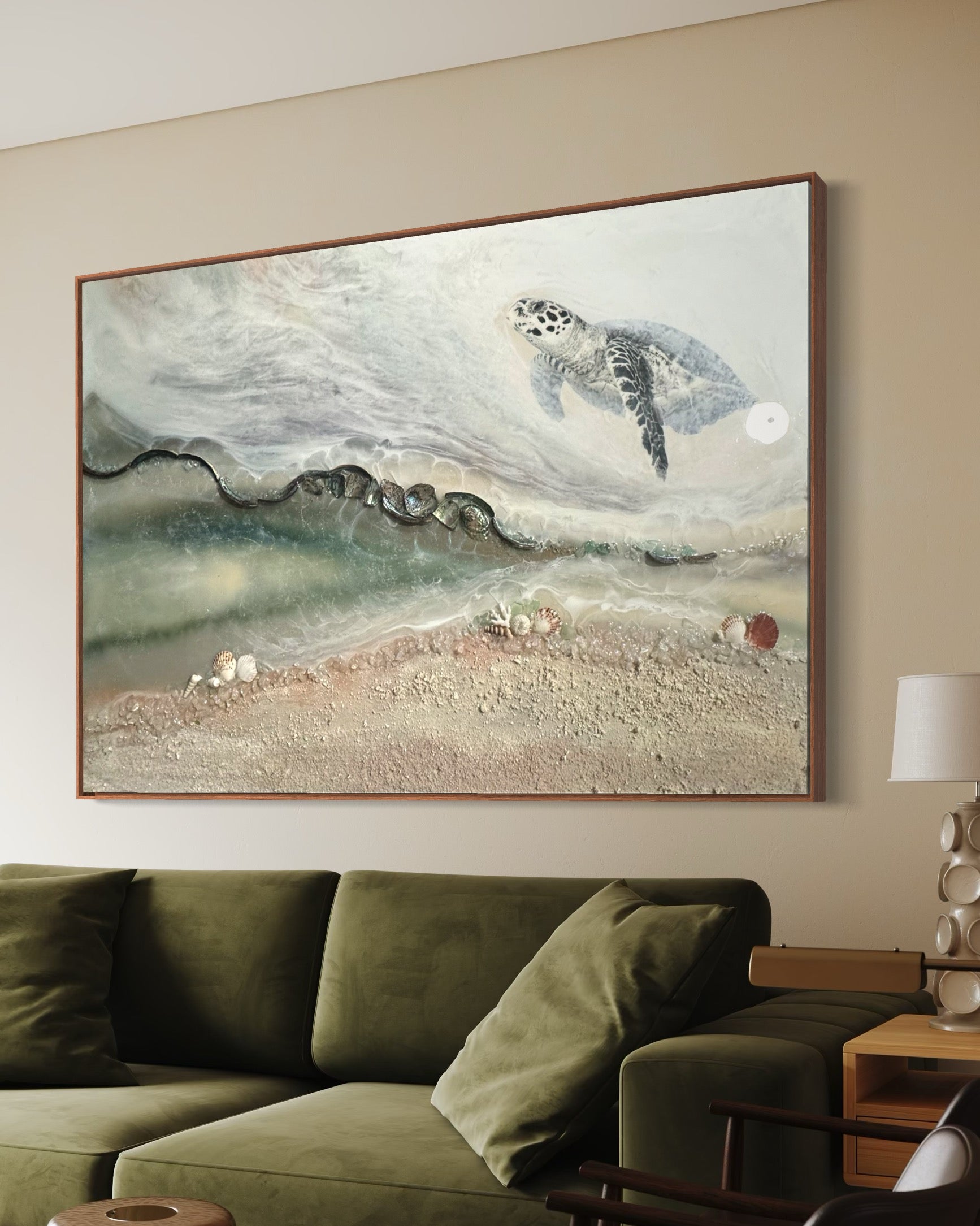 Sea Turtle 2.0. Honu Journey Seascape Artwork.