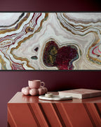 Starbright 1 Burgundy and Gold Abstract Artwork