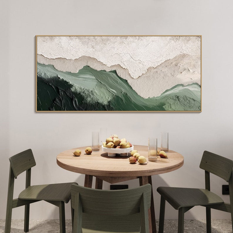 Green hills  90x180cm with Sand FRAMED