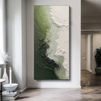 Green hills  3 90x180cm with Sand FRAMED