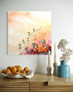 Feel the Wonder Set of 2 with Amethyst, Sea Urchin and Gold Leaf, Quartz set of 2 40x40cm ea/16x16” ea