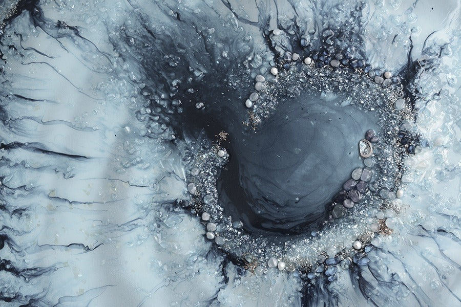 Abstract Reef Beyond - Muted Gray Ocean Limited Edition Print