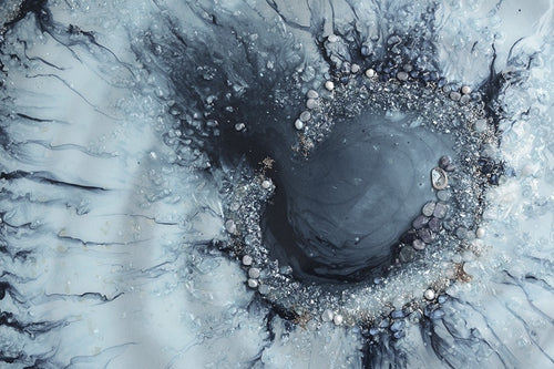 Abstract Reef Beyond - Muted Gray Ocean Limited Edition Print