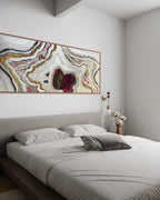 Starbright 1 Burgundy and Gold Abstract Artwork