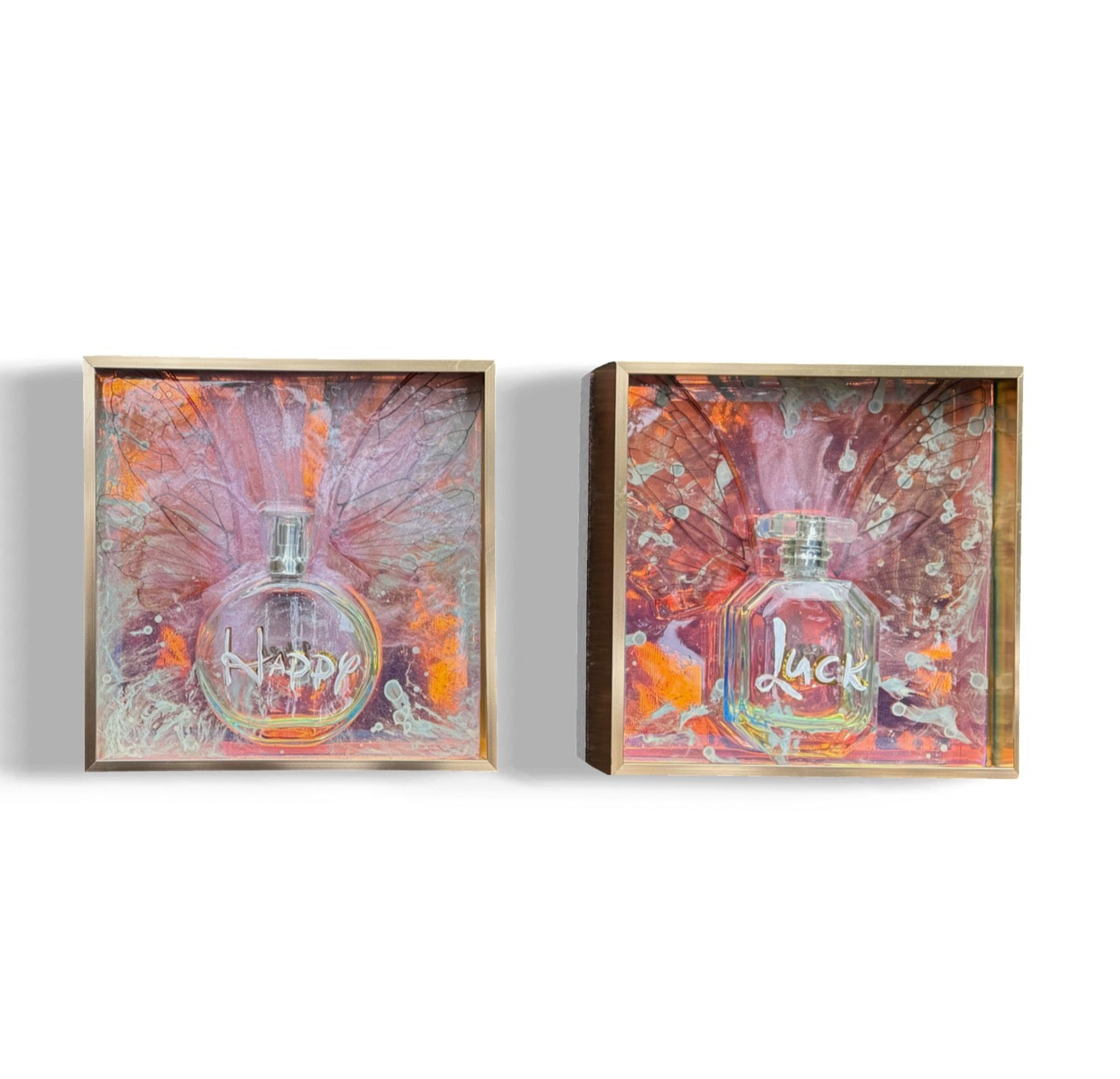Luck and Happy Potion Artwork - set of 2 Luck Happy FRAMED
