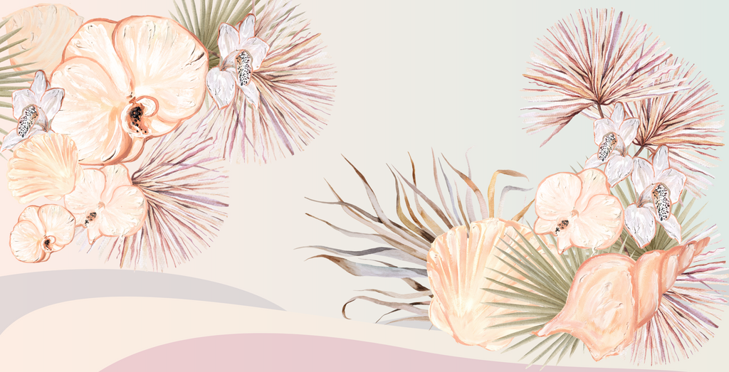 Seashells and Orchids Extra Long