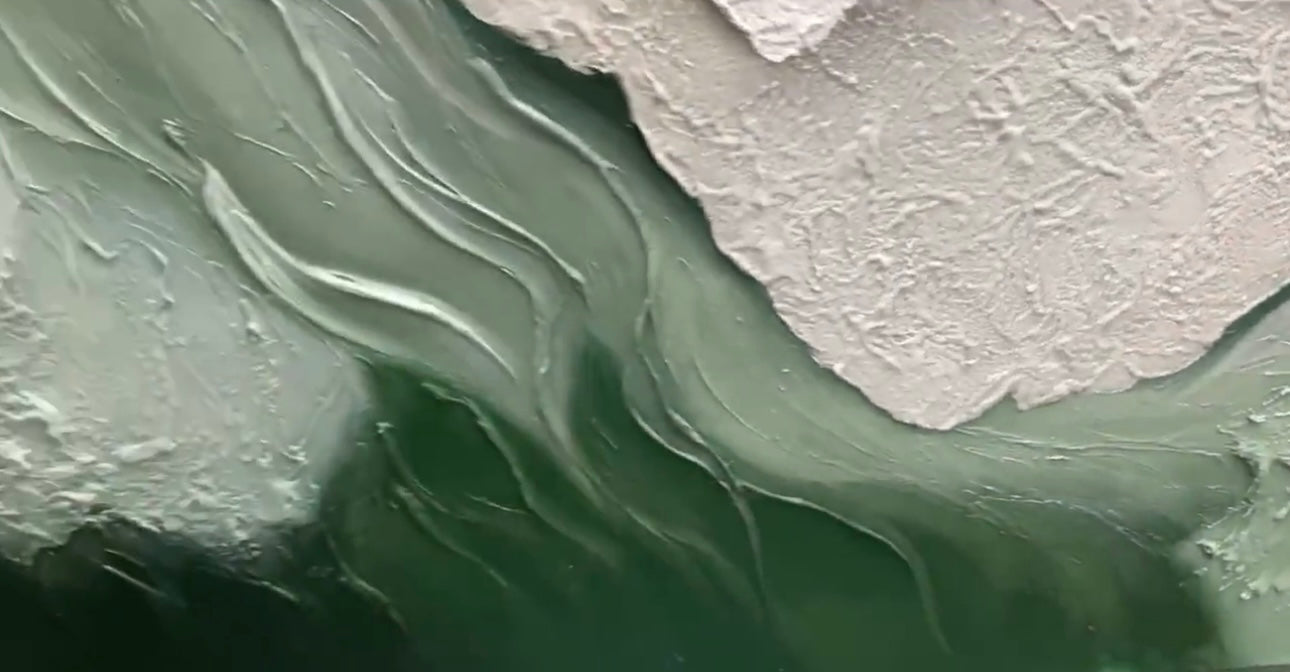 Green Boracay 90x180cm with Sand FRAMED