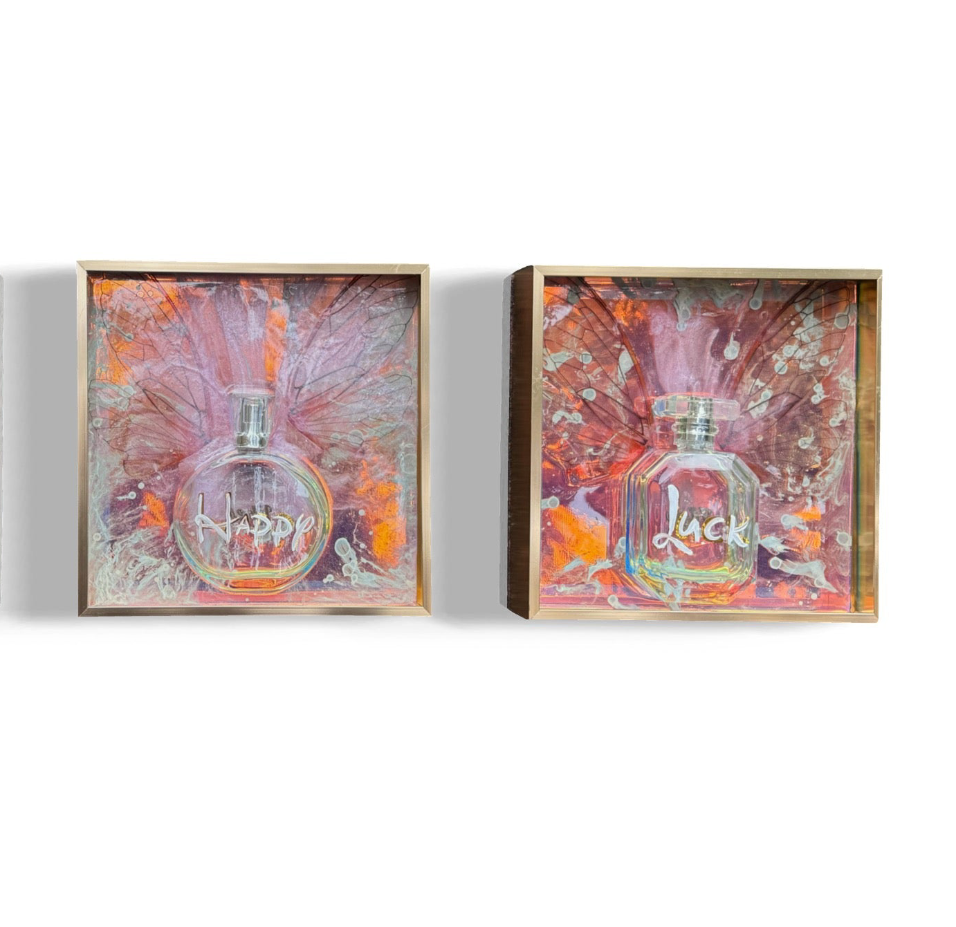 Luck and Happy Potion Artwork - set of 2 Luck Happy FRAMED