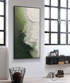 Green hills  3 90x180cm with Sand FRAMED