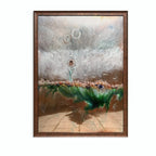 Coral Garden  -Original Crystal Mirror Artwork FRAMED 48x35”