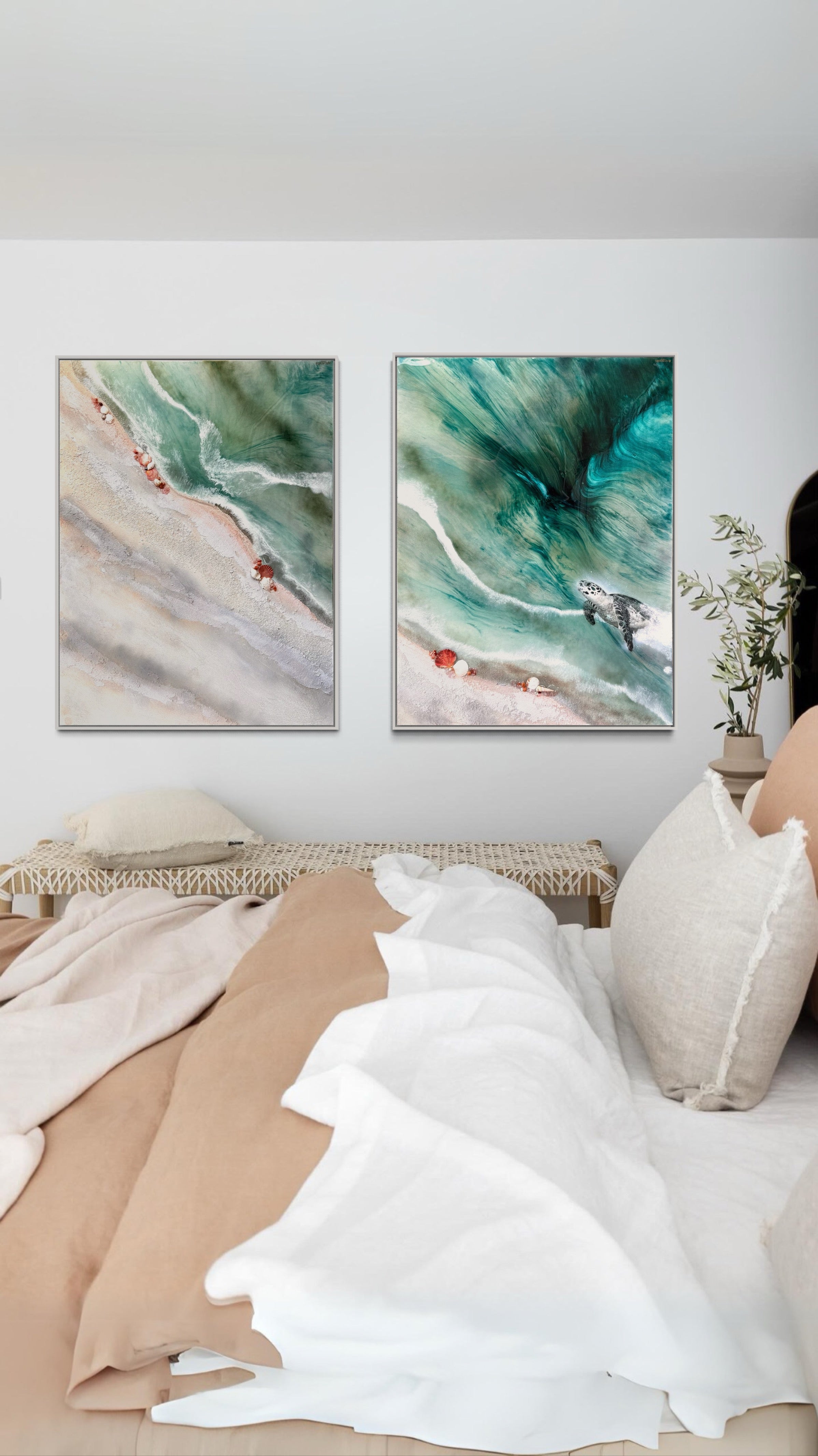 Honu Journey 1    48x35”    Home is where your heart is.