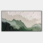 Green hills  3 90x180cm with Sand FRAMED