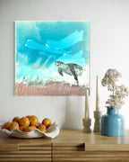 Bounty Turtle  Honu Journey Laguna Beach Seascape. Set of 2 40x40cm
