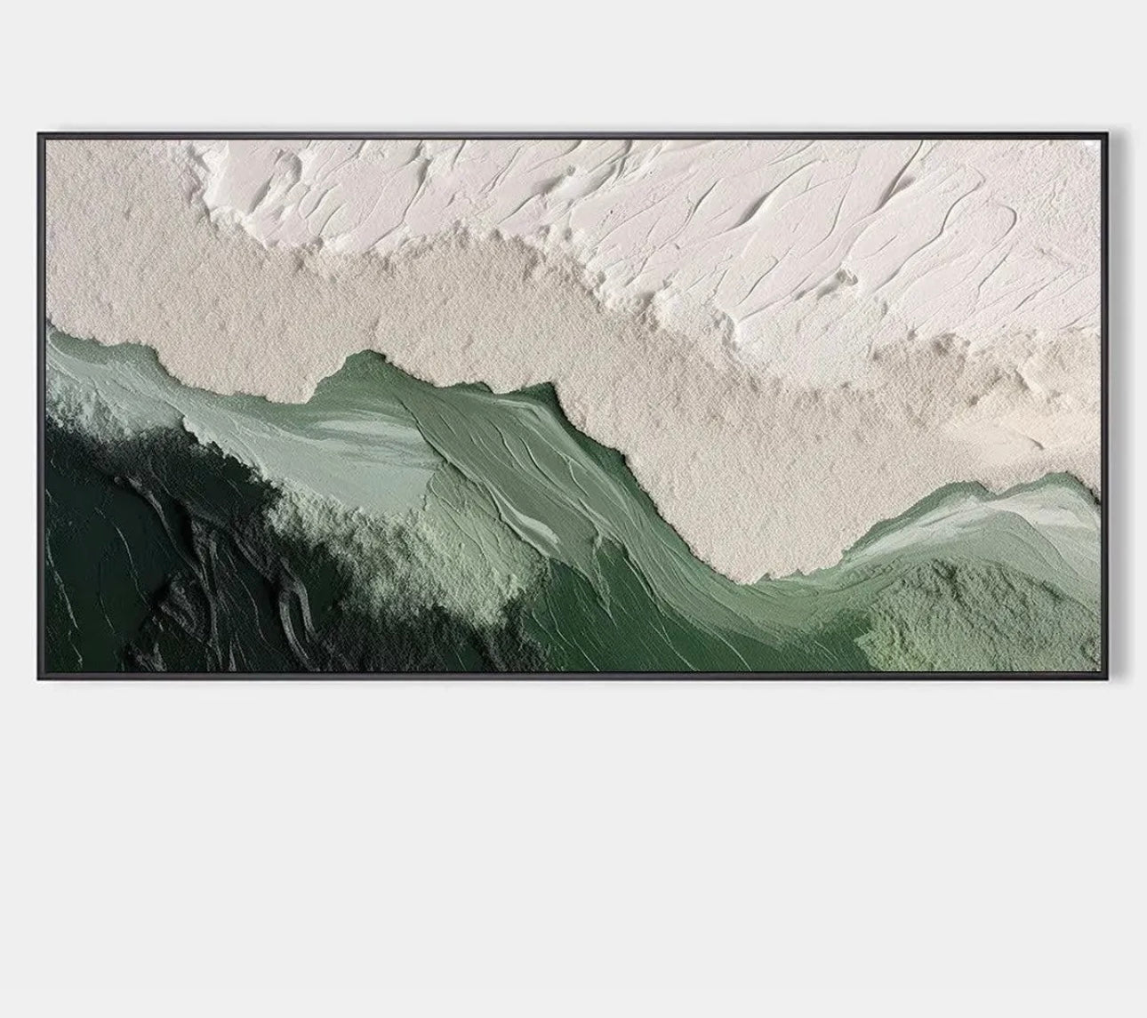 Green hills  3 90x180cm with Sand FRAMED