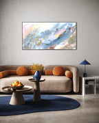Calming sky 90x180cm with Sand FRAMED