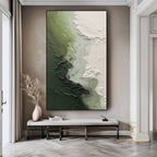 Green hills  3 90x180cm with Sand FRAMED