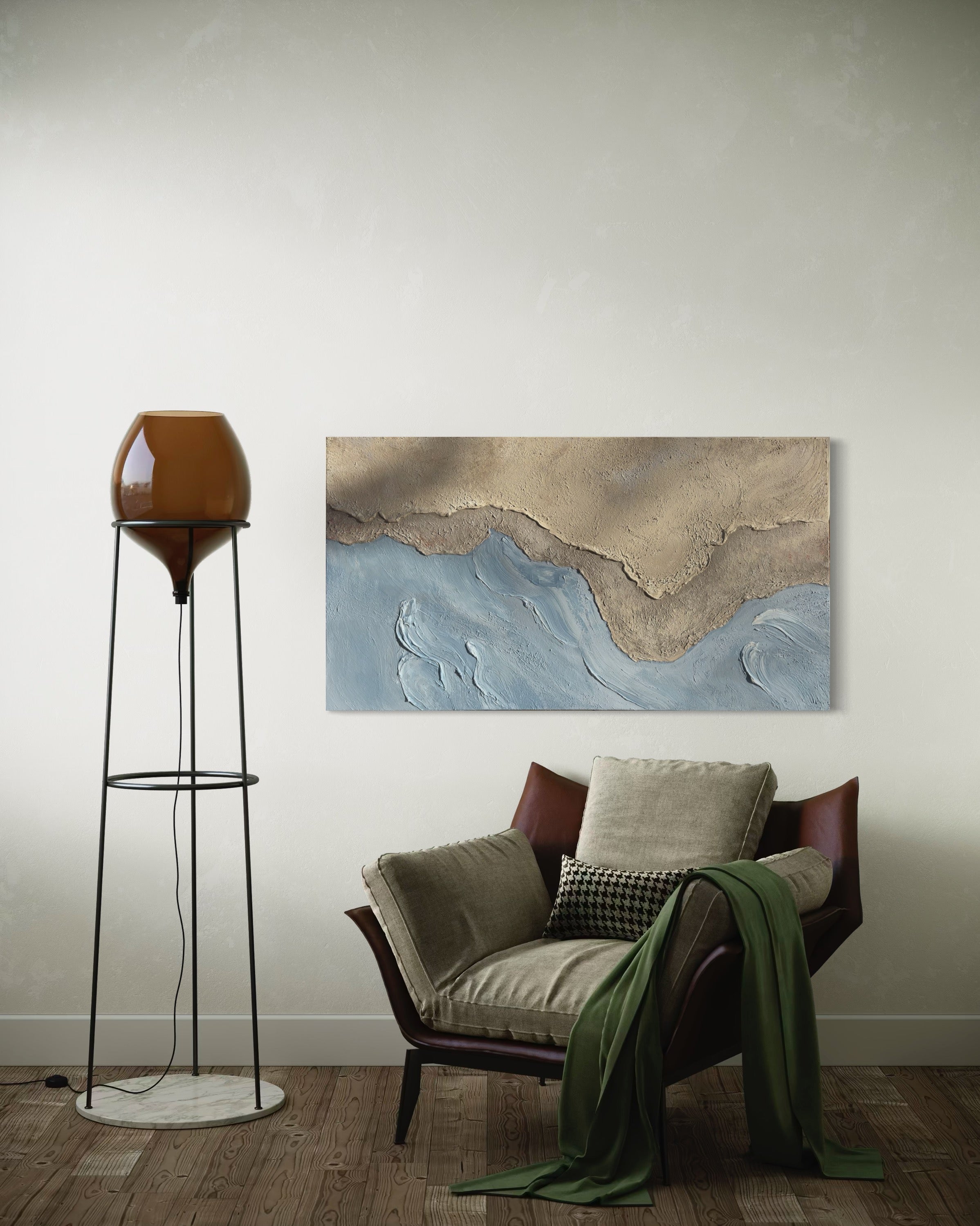 Caramel Hills - Original Textured Artwork 90x180cm