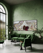 Starbright 1 Burgundy and Gold Abstract Artwork