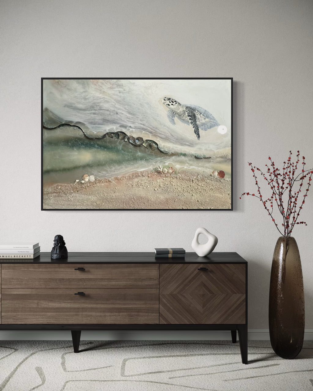 Sea Turtle 2.0. Honu Journey Seascape Artwork.