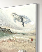 Sea Turtle 2.0. Honu Journey Seascape Artwork.