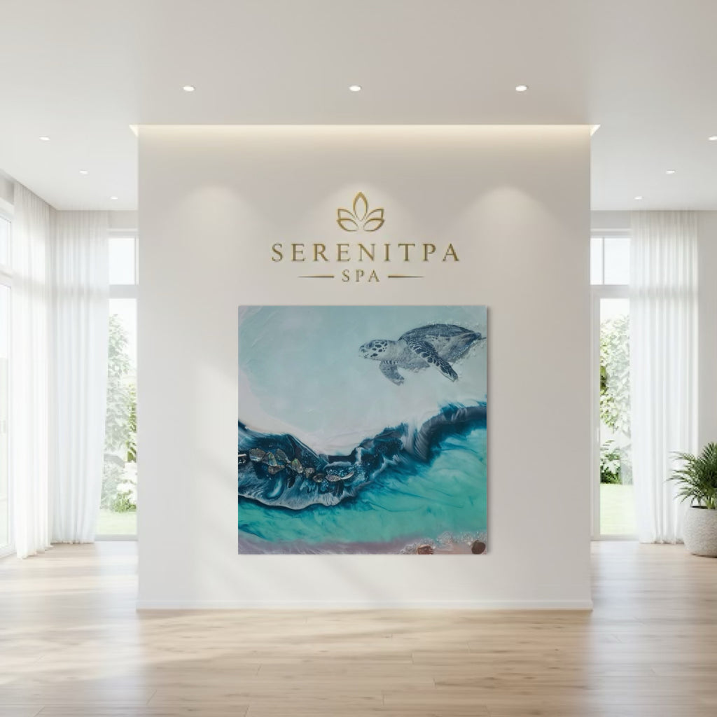 MADE TO ORDER SQUARE OCEAN Coastal Painting