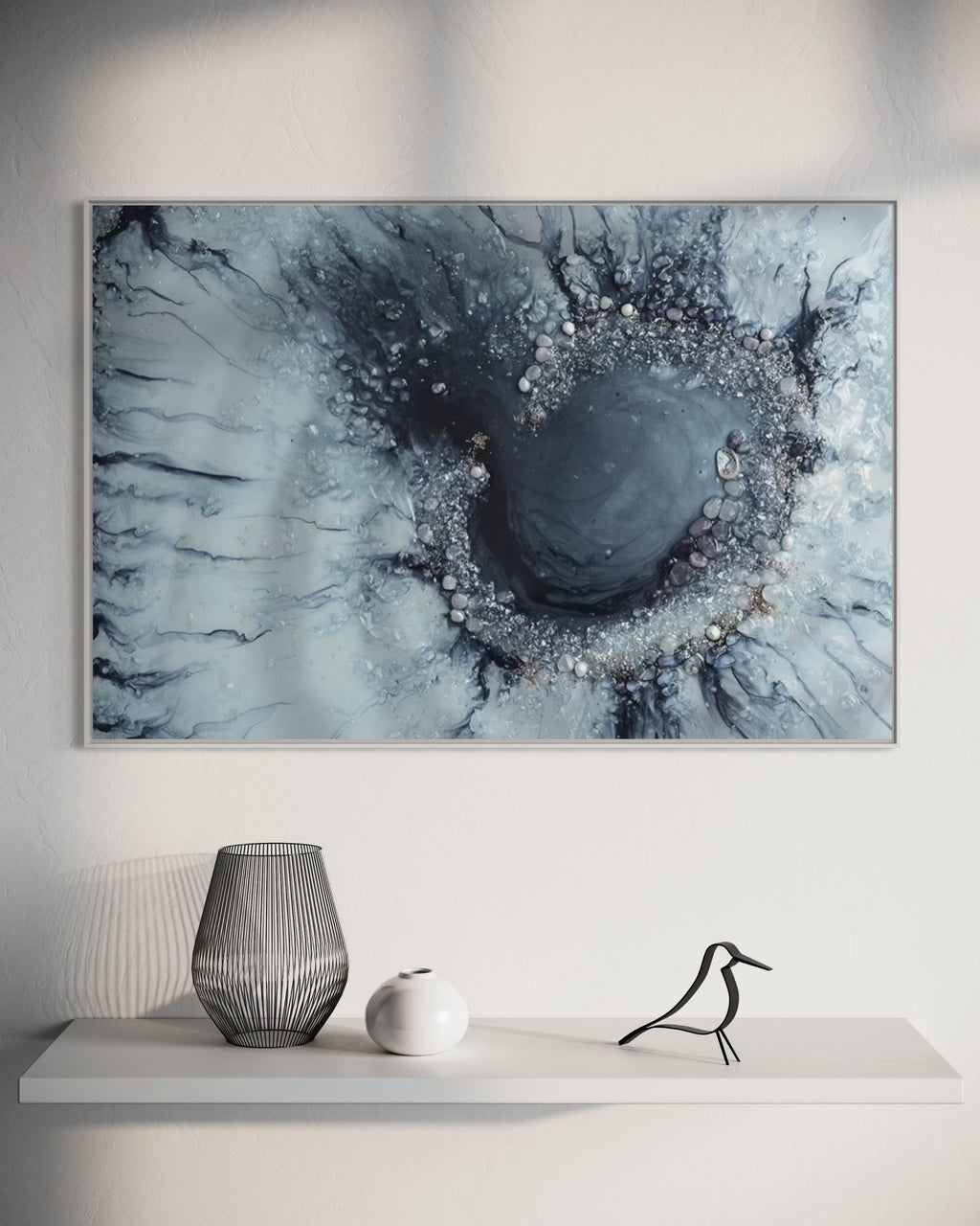 Abstract Reef Beyond - Muted Gray Ocean Limited Edition Print