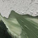 Green hills  3 90x180cm with Sand FRAMED