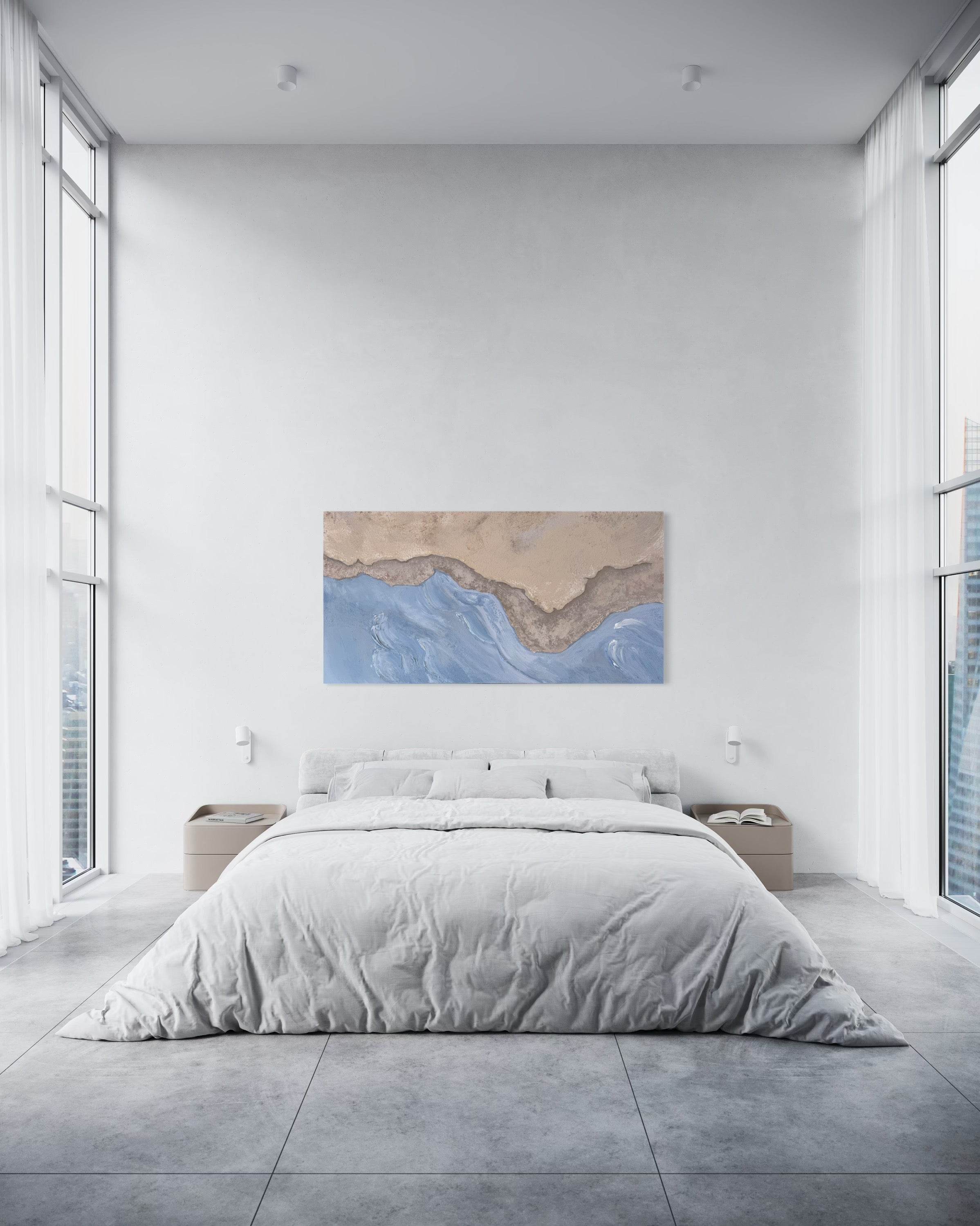 Caramel Hills - Original Textured Artwork 90x180cm