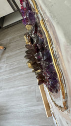 Starbright 1 Burgundy and Gold Abstract Artwork