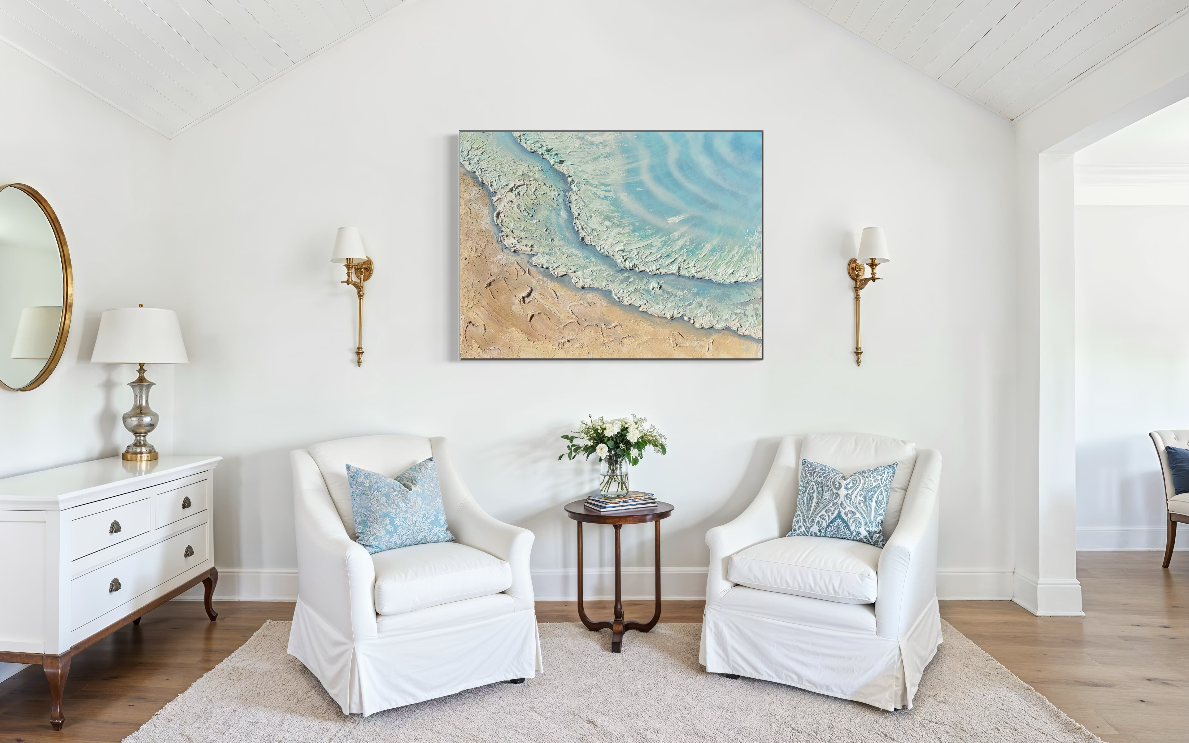 Whitsundays Whitewash - Original Textured Artwork 90x120cm