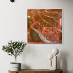 Aqua  - chasing golden sunset rays 1 60x60cm / 24x24” framed