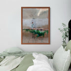 Coral Garden  -Original Crystal Mirror Artwork FRAMED 48x35”