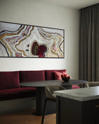 Starbright 1 Burgundy and Gold Abstract Artwork