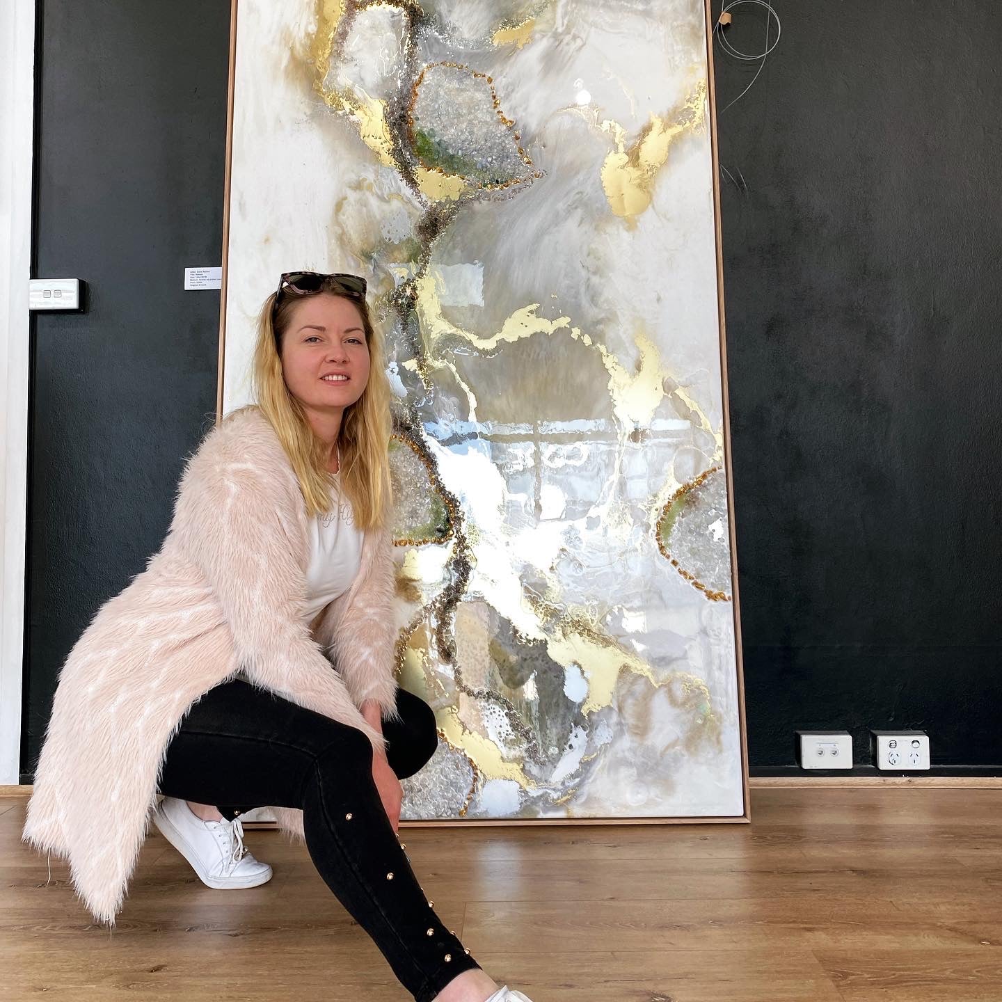 - Escape: Gold Abstract Artwork with 24k Gold Leaf Extra Large