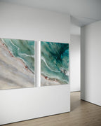 Honu Journey Set 1&2 Sand, Rose Quartz, Pearl, Shells   185x125cm (125x95cm each)