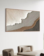 Brown hills 90x180cm with Sand FRAMED